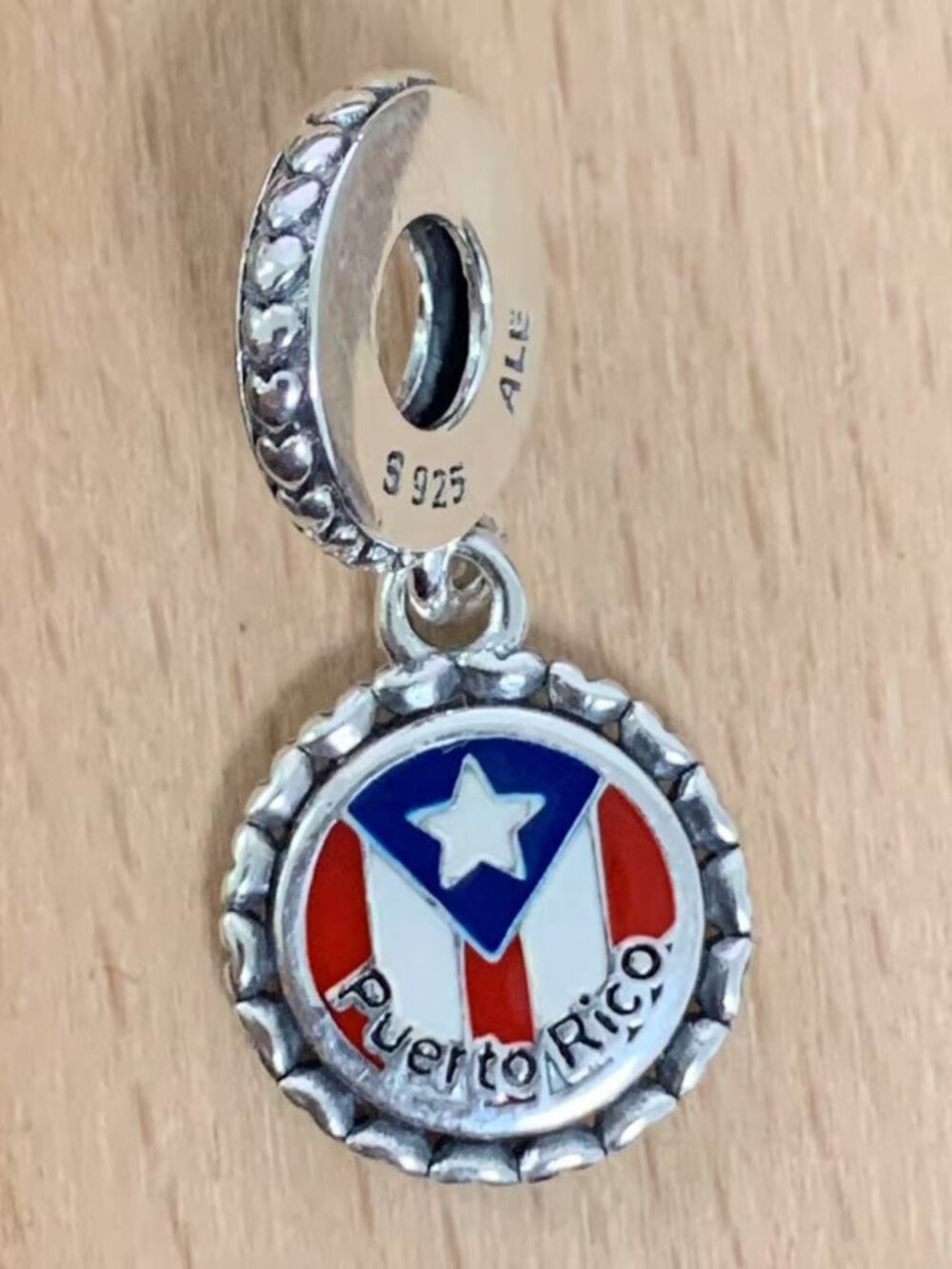 Pandora Puerto Rico Flag Charm, S925 Silver Jewelry Bracelets